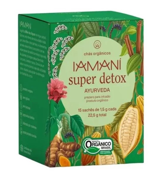 Imagem de Chá Orgânico Super Detox Iamani 15 Sachês 1.5g