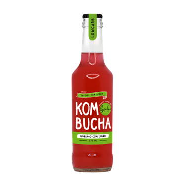 Imagem de Kombucha Gula Fit Morango Limao 275ml