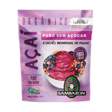 Imagem de Açaí orgânico Puro Biose Sambazon 400ml