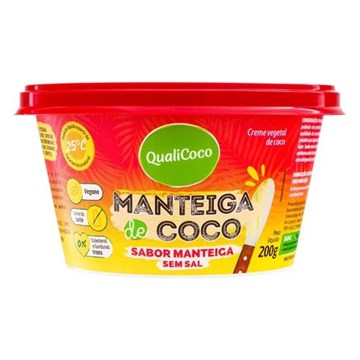 Imagem de Manteiga de Coco Sem Sal Sabor Manteiga Qualicoco  200g