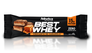 Imagem de Barra de proteína Whey  Atlhetica Caramelo Crocante 62g