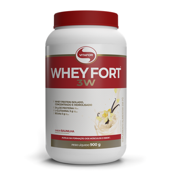 Imagem de Proteína Whey Fort 3w Baunilha 900g - Vitafor