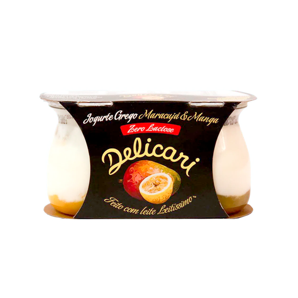 Imagem de Iogurte Grego Zero Lactose Delicari Maracuja e Manga 340g