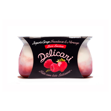 Imagem de Iogurte Grego Zero Lactose Delicari Morango e Framboesa 340g
