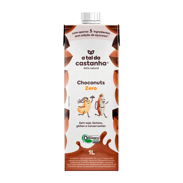 Imagem de Bebida Vegetal A Tal da Castanha Choconuts Zero Acucar 1l
