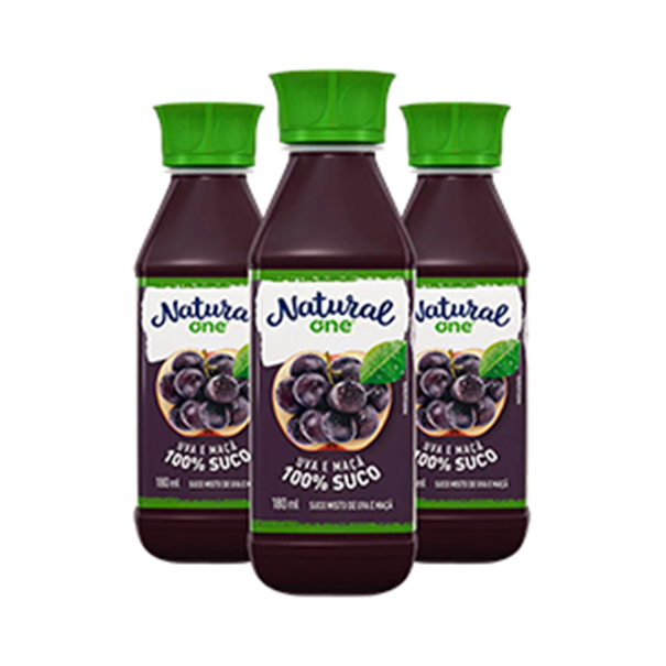 Imagem de Suco de Uva e Maçã  Natural One 180ml