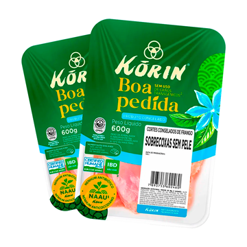 Imagem de Sobrecoxa de Frango Korin Livre de Transgênicos 600g