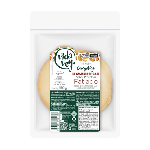 Imagem de Queijo Provolone Fatiado Vegano Vida Veg – 150g