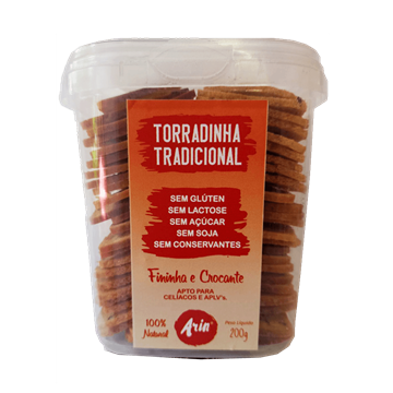 Imagem de Torrada Tradicional Sem Gluten Arin 200g
