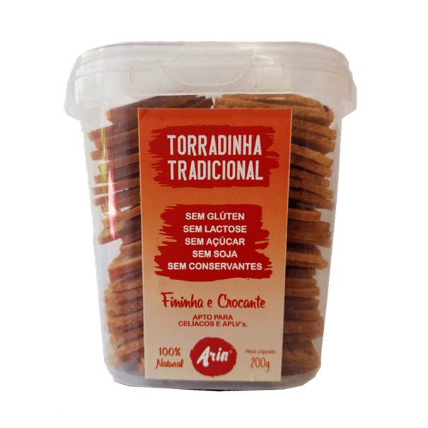 Imagem de Torrada Tradicional Sem Gluten Arin 200g