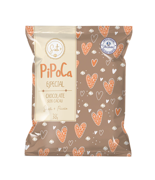 Imagem de Pipoca Sinta+ Paixão | Chocolate 50% Cacau 50g