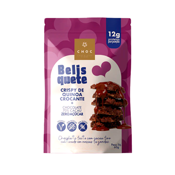 Imagem de Crispy de Quinoa Crocante de Chocolate 70% Cacau zero açúcar CHOC 60g