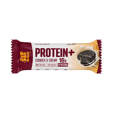 Imagem de Barra Proteina 16g Cookies Cream Banana Brasil 50g