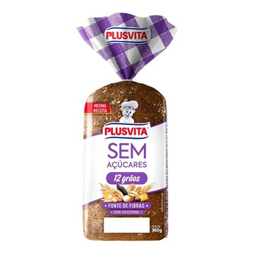 Imagem de Pão Integral Plusvita Sem Açúcar 12 Grãos 350g
