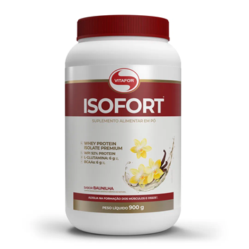 Imagem de Isofort  Whey Protein isolate Vitafor baunilha 900g