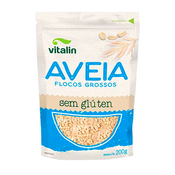 Imagem de Aveia em Flocos Sem Glúten Vitalin 200g