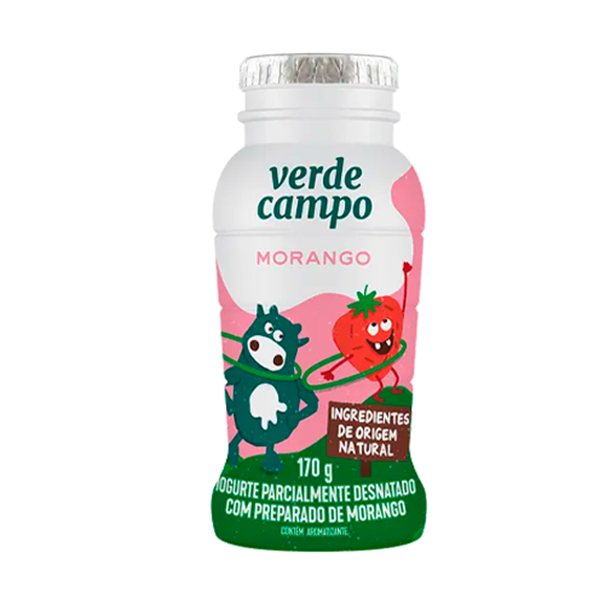 Imagem de Iogurte Verde Campo Kids Morango 170g