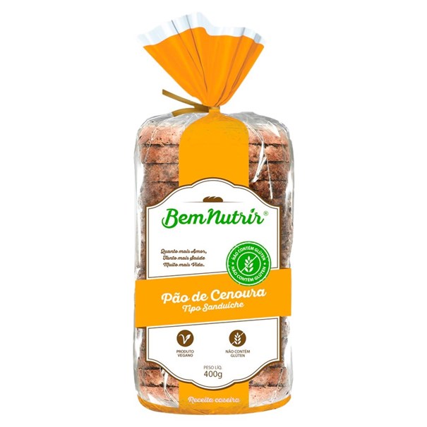 Imagem de Pão Bem Nutrir de Cenoura Sem Glúten 500g