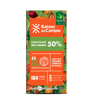 Imagem de Chocolate 50 Cacau Raizes do Campo 80g