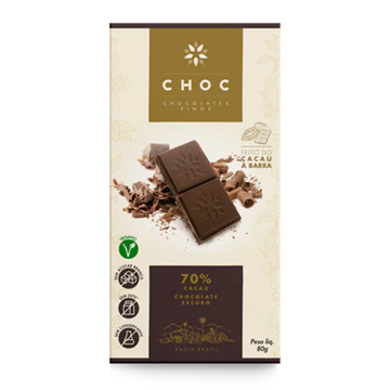Imagem de CHOC chocolate 70% Cacau escuro 80g