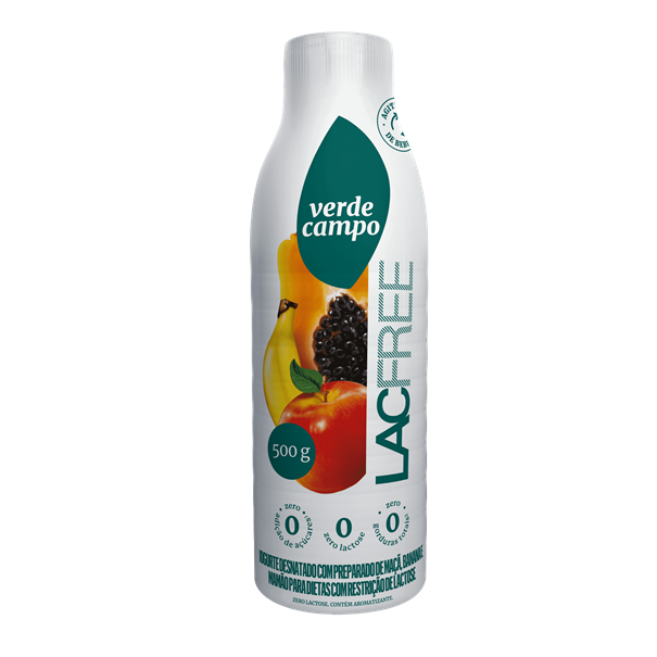 Imagem de Iogurte verde Campo Lacfree Banana Maçã Mamão 500g