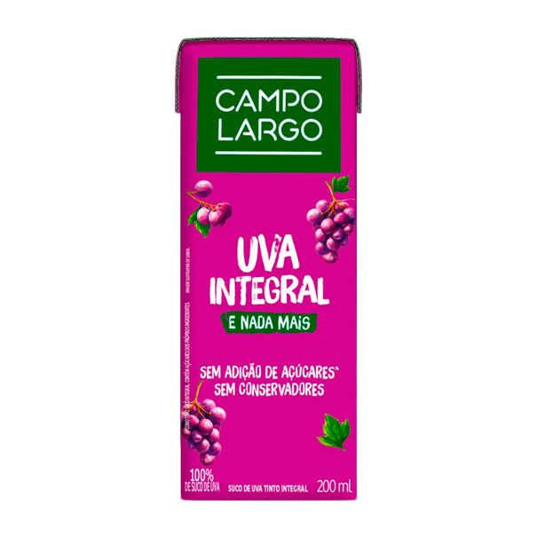 Imagem de Suco de Uva Integral Campo Largo 200mL