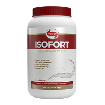Imagem de Isofort Whey Protein Isolate Vitafor Neutro 900g