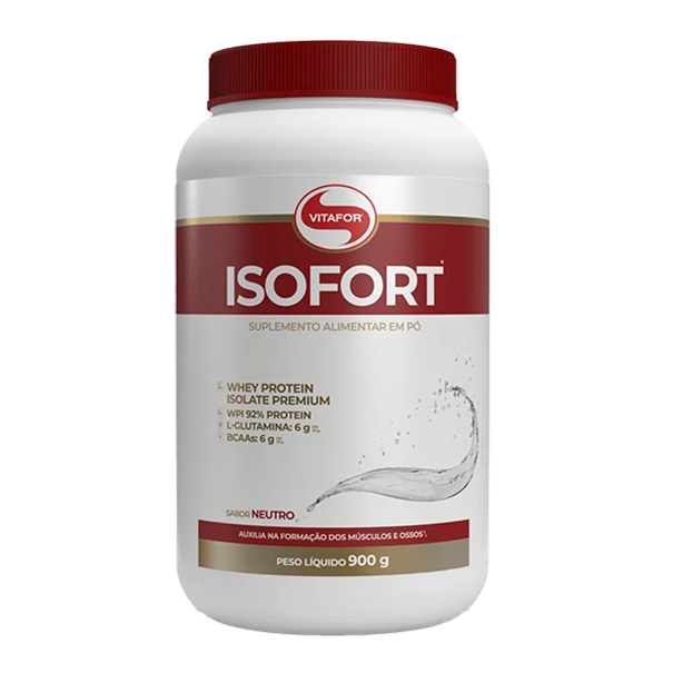 Imagem de Isofort Whey Protein Isolate Vitafor Neutro 900g