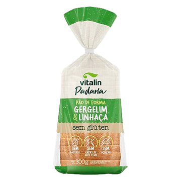 Imagem de Pão de Forma Gergelim e Linhaça Sem Glúten 300g - Vitalin