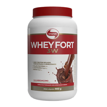Imagem de Prot Whey Fort 3w Vitafor Mochaccino 900g