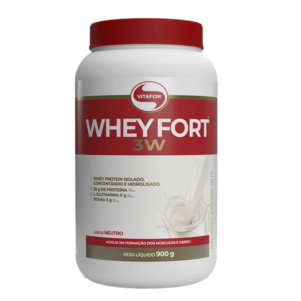 Imagem de Prot Whey Fort 3w Vitafor Neut 900g