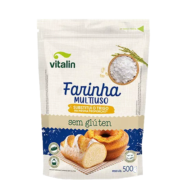Imagem de Farinha s/glúten multiuso 500g -Vitalin