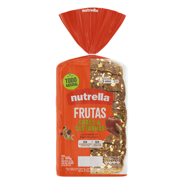 Imagem de Pão Frutas, Grãos e Castanhas Nutrella 500g