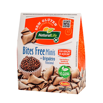 Imagem de Biscoito bites mini  s/glúten brigadeiro 70g -Natural Life